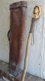 Vintage Indian head walking stick 