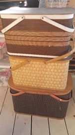Vintage picnic baskets