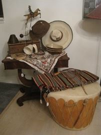 TAOS NEW MEXICO DRUM ...VINTAGE SADDLE BLANKETS