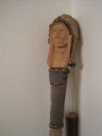 HAND CARVED WALKING STICK