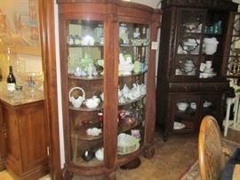 Antique oak curio for sale