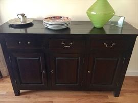 Black sideboard in the style of Pottery Barn - super solid piece of furniture and quite compact