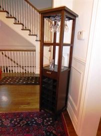 Mahogany Bar w/ Wine Rack & Glass Rack