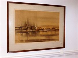 Richard Florsheim Lithograph, "City Lights VI"