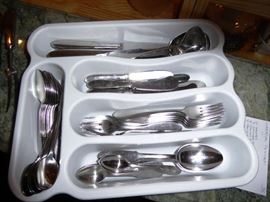 Georg Jensen Danish Stainless Flatware, "Mitra"