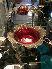 Sterling and Glass Dish