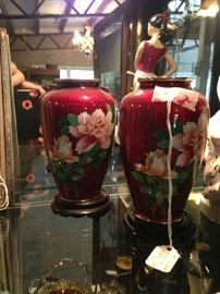 Pr. Chinese Cloisonné Vases