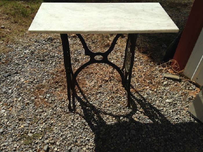 Antique Sewing Stand/Marble Top