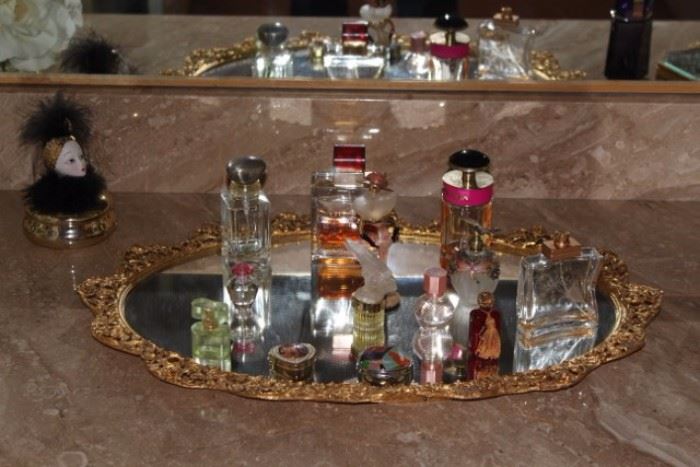 Perfume Bottles and Tray