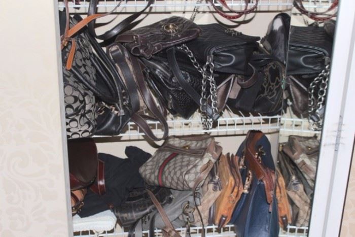 Gucci, Fendi and others. Lots of Handbags