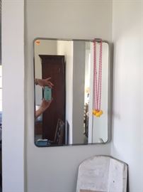 funky mirror made from medicine cabinet door $12