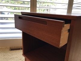 Danish Modern teak night stand by Torring Arenkiel.  Measures 19.5" x 18.5" x 22.75" tall