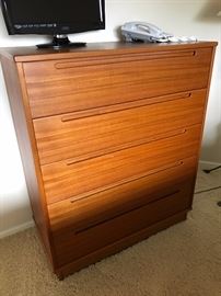 Danish Modern teak dresser by Torring Arenkiel.  Measures 36" x 17.75" x 43" tall