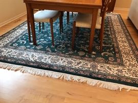 Wool oriental area rug 123" x 96.5"