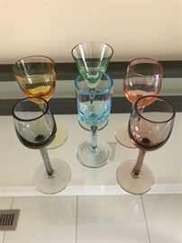Vintage colored cordial set