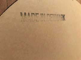 Oval teak mirror stamp made in Denmark 37.5" x 24"