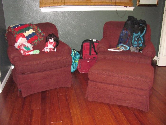 Chairs and ottoman
