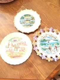 Vintage souvenir plates from all over!