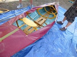 Unpacked un-assembled:  Kayak in a bag by "Greenland" Folbot 17' 3" 