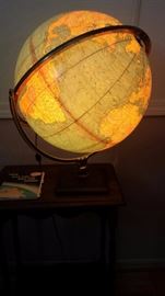 Globe Cram Globe number p 1612 R or p16 1 2 e. 18 inches in diameter approx. Lit up.
