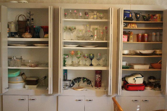 Lots of glassware and kitchen items