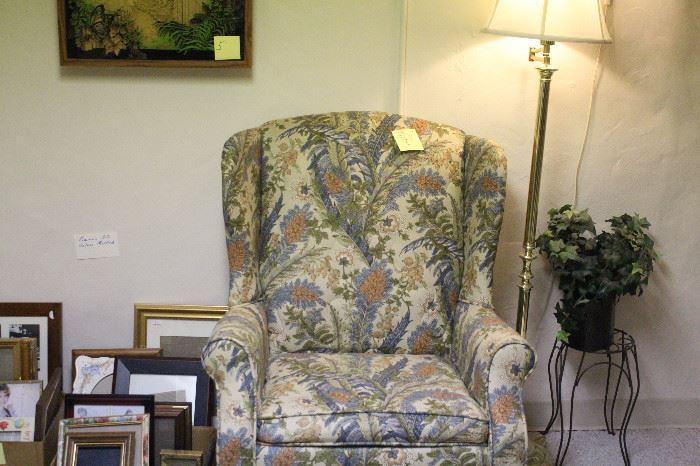 Pair of wing back chairs