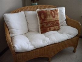 Wicker sofa/loveseat