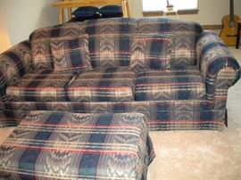 Living room set - sofabed, loveseat, chair and ottoman