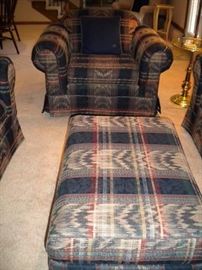 Living room set - sofabed, loveseat, chair and ottoman