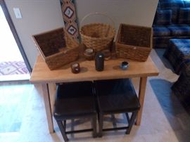 Pub table and bar stools