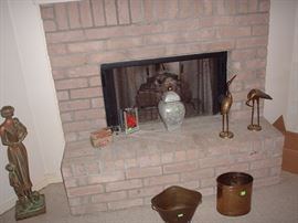 Brass birds, art deco statue