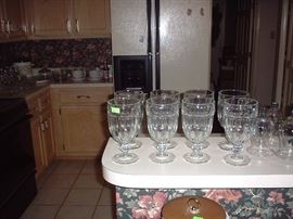 8 stemmed ware goblets 