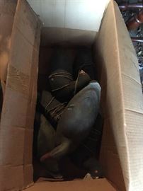 Boxes of Antique or Vintage Decoys