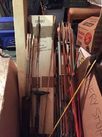 Archery stuff, bows and arrows
