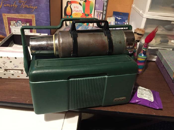 stanley vintage lunch box with thermos