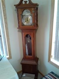 Working grandfather clock marked Western Germany
