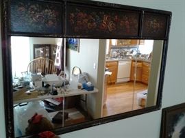 Beautiful large mirror with rose motif