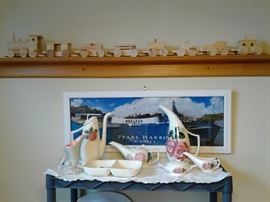 Handmade wooden train set