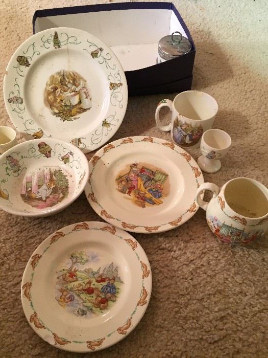 Beatrix Potter Dishes and Royal Doulton Bunnykins collection