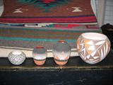 signed pottery. Set of two Sioux pottery