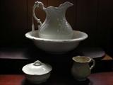 Ford China Co. Victor Pitcher, Bowl, Powder Box and Small Water Pitcher
Vanity Set