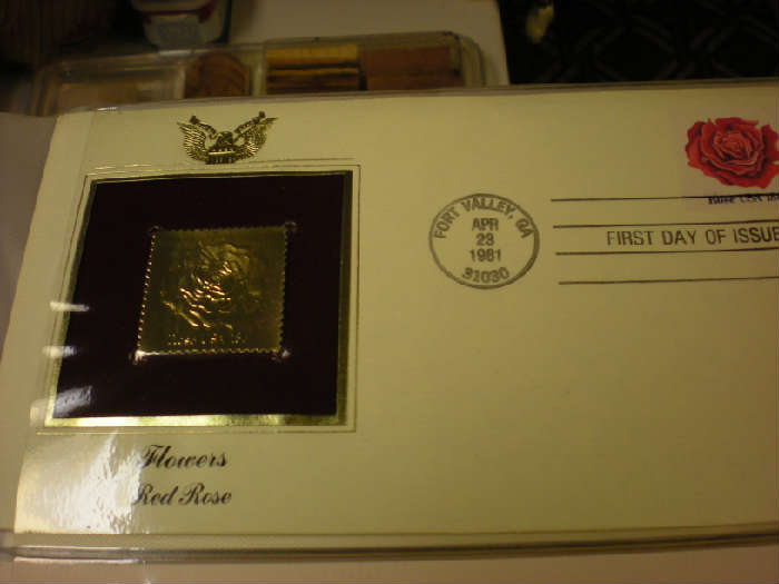 Golden Replicas of United States Stamp 1981 Album.  Excellent Condition.