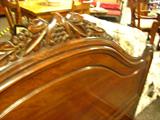 Walnut Bed beautifully carved.