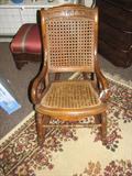 Burl Wood Cane Childs Rocker