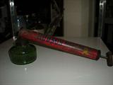 Hudson Bug Sprayer with green glass container.
