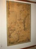 78" x 48" French Scene Tapestry Framed