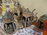 German Steins. Cobalt Blue Backgrounds - Beautifully done.