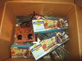 HO Scale Train Set 11 cars in boxes, tracks and transformer