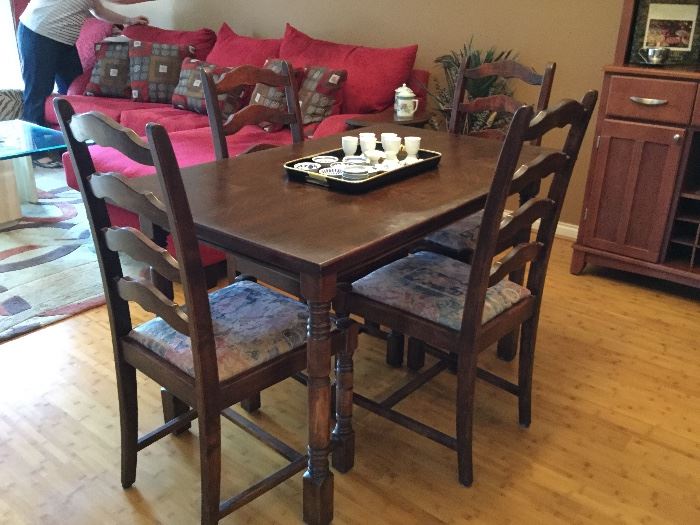 Perfect size small dining table with four chairs, perfect small space solution