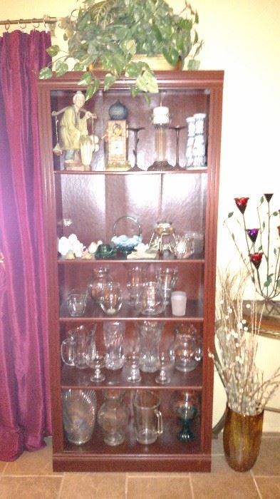 Bookcase, Vases, Figurines, Plants